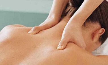 Cervical pole massage with osteochondrosis